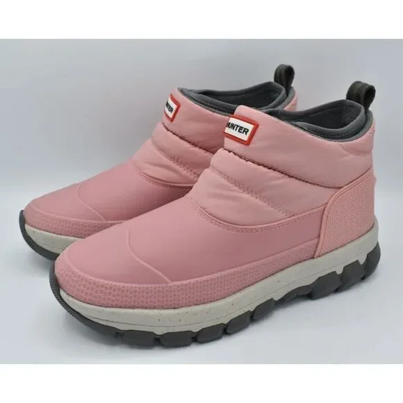 Hunter Original Womens Size 9 Quartz Pink Insulated Ankle Snow Boots Booties - Picture 2 of 13